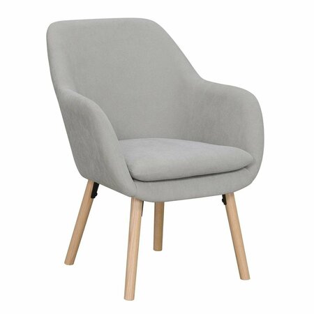 CONVENIENCE CONCEPTS Charlotte Accent Chair, Light Gray Linen HI2826059